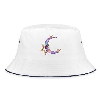 Mondtraum mit Sternenfee - Bucket Hat - Weiß/Navy - Vorne