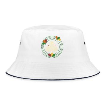Triskel - Der ewige Kreislauf - Bucket Hat - Weiß/Navy - Vorne