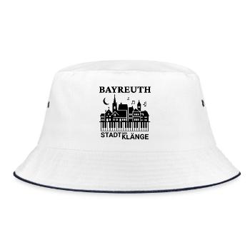 Bayreuth - Stadt der Klänge - Opern Festspiele - Bucket Hat - Weiß/Navy - Vorne