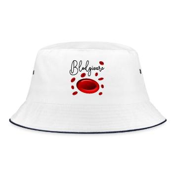 Blutspender Schweden - Bucket Hat - Weiß/Navy - Vorne