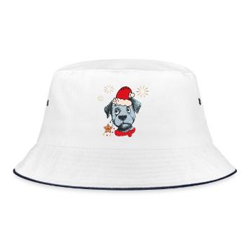 Weihnachten - Bucket Hat - Weiß/Navy - Vorne