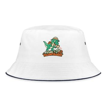 Future Paleontologist / Dino Forscher - Bucket Hat - Weiß/Navy - Vorne