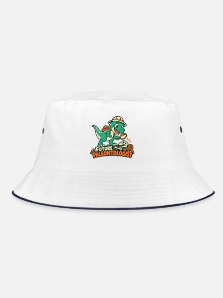 Future Paleontologist / Dino Forscher - Bucket Hat - Weiß/Navy