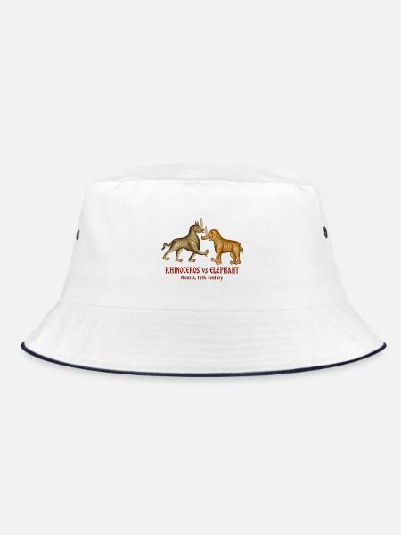 Nashorn vs. Elefant – Russland im fünfzehnten Jahrhundert - Bucket Hat - Weiß/Navy