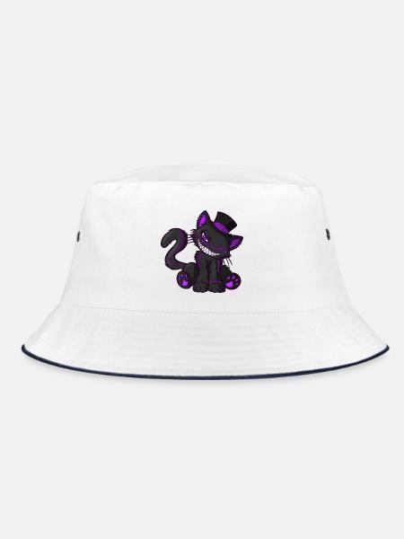 Nikka mit Top-Hut (Bella Donna‘s wicked world) - Bucket Hat - Weiß/Navy
