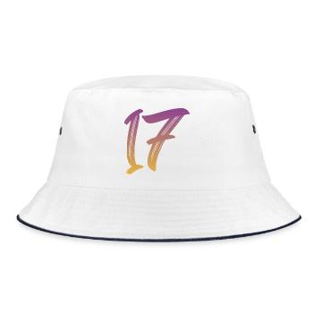 17 - Bucket Hat - Weiß/Navy - Vorne