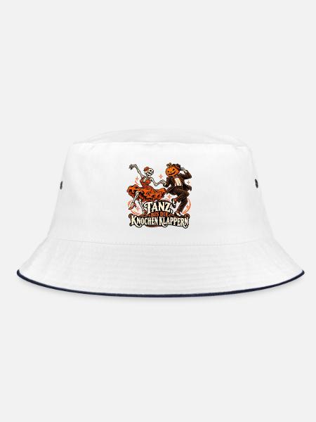 Tanz, bis die Knochen klappern - Bucket Hat - Weiß/Navy