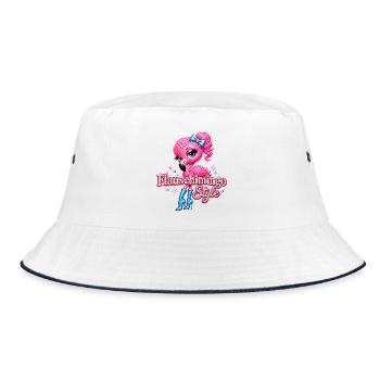 Flauschimingo Style - Bucket Hat - Weiß/Navy - Vorne