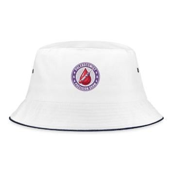 Phlebotomist Blutentnahme-Röhrchen-Abzeichen-Geschenk - Bucket Hat - Weiß/Navy - Vorne