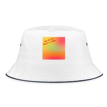 Schönes Leben - Bucket Hat - Weiß/Navy - Vorne