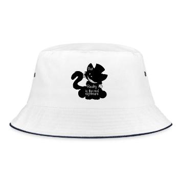 But Reality is… (Bella Donna‘s wicked world) - Bucket Hat - Weiß/Navy - Vorne
