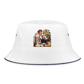 Steuerinspektor - Bucket Hat - Weiß/Navy - Vorne