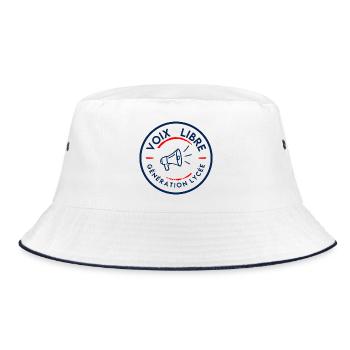Freie Highschool-Generation - Bucket Hat - Weiß/Navy - Vorne