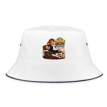 Beratender Richter: Endgültiges Urteil - Bucket Hat - Weiß/Navy - Vorne