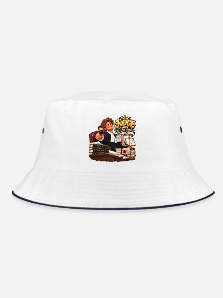 Beratender Richter: Endgültiges Urteil - Bucket Hat - Weiß/Navy