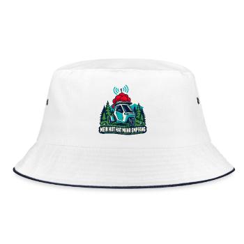 Mein Hut Hat Mehr Empfang Auto - Bucket Hat - Weiß/Navy - Vorne