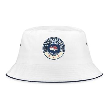 Vintage Turtle Run Club Logo 1978 - Bucket Hat - Weiß/Navy - Vorne