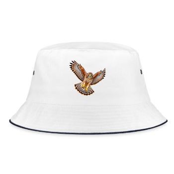 Bussard - Bucket Hat - Weiß/Navy - Vorne