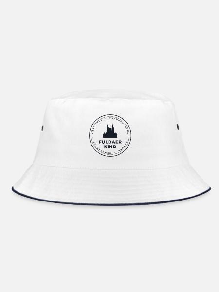Fuldaer Kind Emblem – Dom & Bonifatius - Bucket Hat - Weiß/Navy
