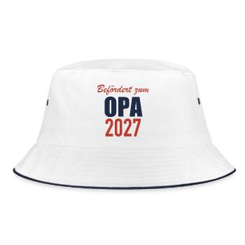 Befördert zum Opa 2027 - Bucket Hat - Weiß/Navy - Vorne