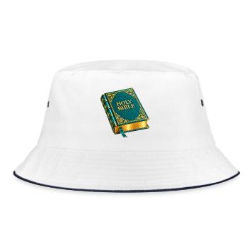 NEU – Preiset das Wort Gottes! - Bucket Hat - Weiß/Navy - Vorne