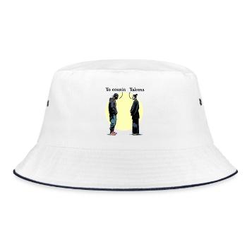 YO COUSIN, YAKUSA! - Vororte gegen Japan - Bucket Hat - Weiß/Navy - Vorne