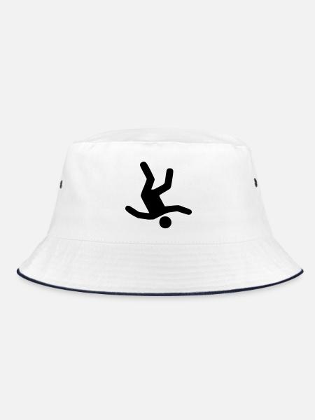 Falling Man - Bucket Hat - Weiß/Navy