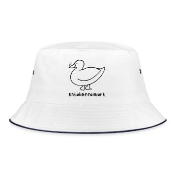 Entekoffeiniert 2 - Bucket Hat - Weiß/Navy - Vorne
