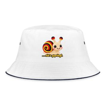 Nid z gsprängt Berner Schnecke  - Bucket Hat - Weiß/Navy - Vorne