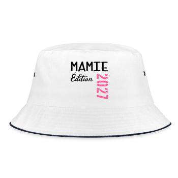 Baby Oma 2027 - Bucket Hat - Weiß/Navy - Vorne