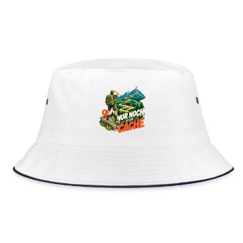 Geocaching Abenteuerpfad - Bucket Hat - Weiß/Navy - Vorne