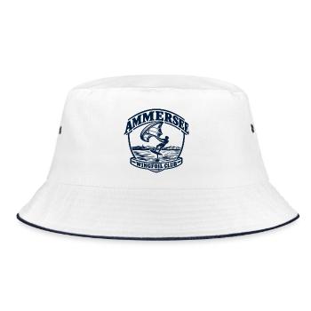Ammersee Wingfoil Club Logo - Bucket Hat - Weiß/Navy - Vorne