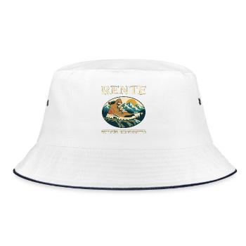 Rente: Zeit für Höhenmeter - Bucket Hat - Weiß/Navy - Vorne