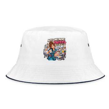 Juste un patient de plus – Infirmière héroïne - Bucket Hat - Weiß/Navy - Vorne