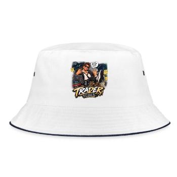 Free Trader: Finanzielle Gewinne und Lachen - Bucket Hat - Weiß/Navy - Vorne