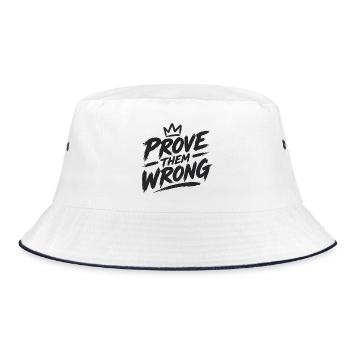 Prove Them Wrong - Bucket Hat - Weiß/Navy - Vorne