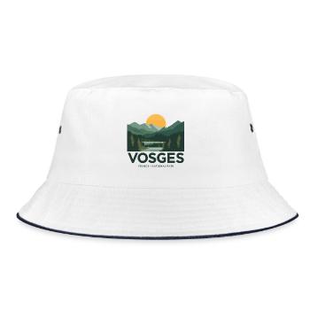 Vosges France National Park - Bucket Hat - Weiß/Navy - Vorne