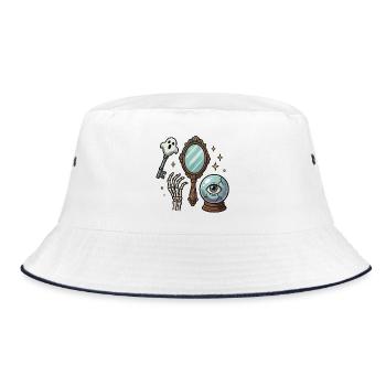 Das Auge, der Spiegel und die Geister - Bucket Hat - Weiß/Navy - Vorne