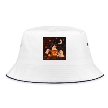 The Cozy Haunting - Bucket Hat - Weiß/Navy - Vorne