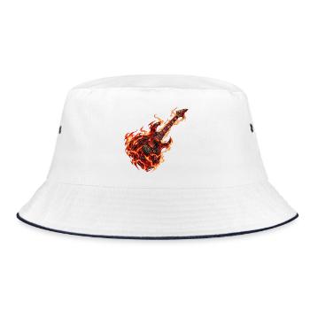 Inferno Dragon Gitarre - Bucket Hat - Weiß/Navy - Vorne