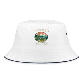 70 Jahre: Nächste Tour Wartet Schon - Bucket Hat - Weiß/Navy - Vorne