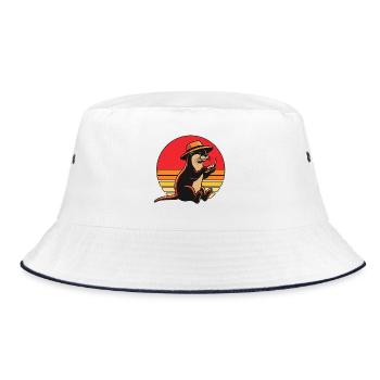 Otter Kiffer - Bucket Hat - Weiß/Navy - Vorne