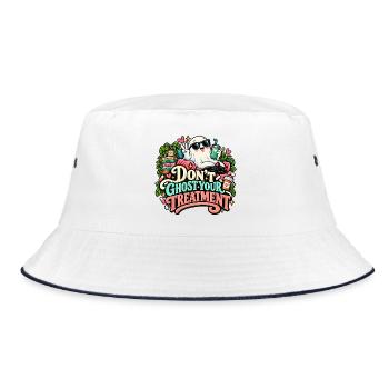 Niedliche Geisterbehandlung - Bucket Hat - Weiß/Navy - Vorne