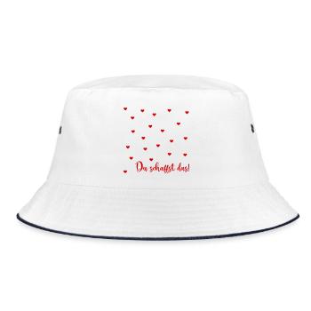 Motivation, Du schaffst das - Bucket Hat - Weiß/Navy - Vorne