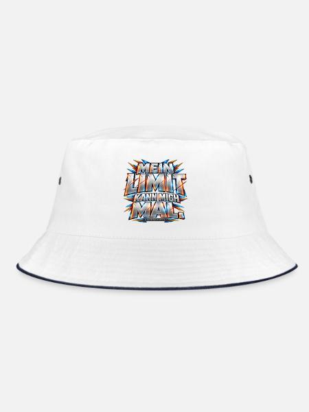 Mein Limit kann mich mal! – Fitness & Krafttrainin - Bucket Hat - Weiß/Navy