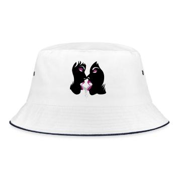 fluffy girls - Bob - blanc/marine - Devant