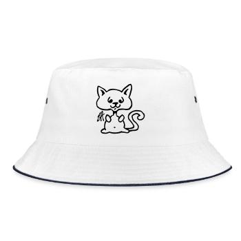 Chat - Bob - blanc/marine - Devant