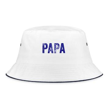 Papa Papa Papa Papa Cadeau - Bob - blanc/marine - Devant