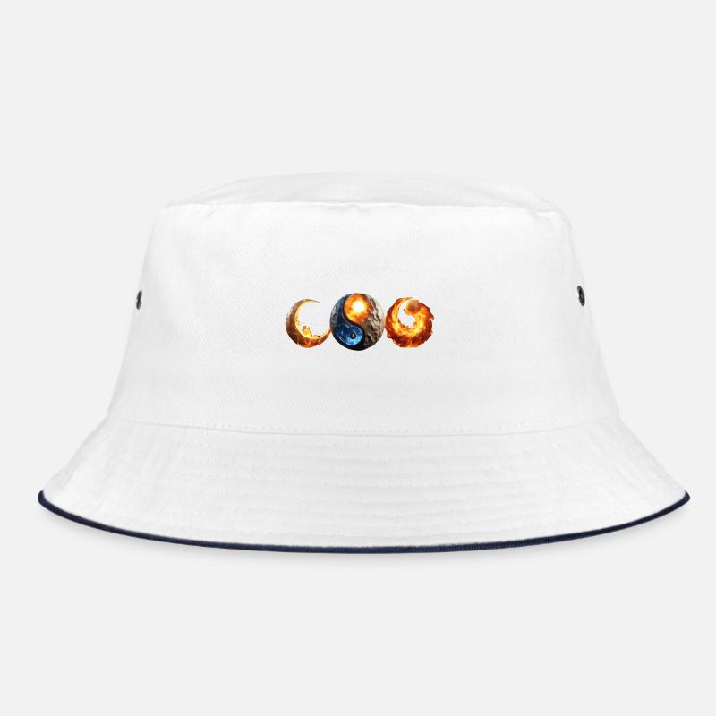 Planets on fire - Bucket Hat - white/navy