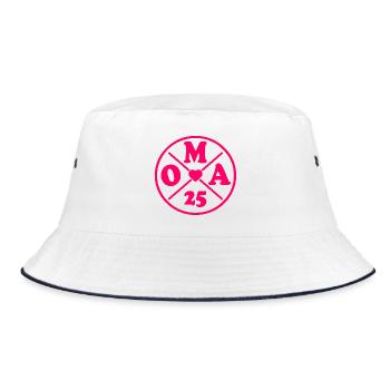 Oma 2025 - Bucket Hat - Weiß/Navy - Vorne